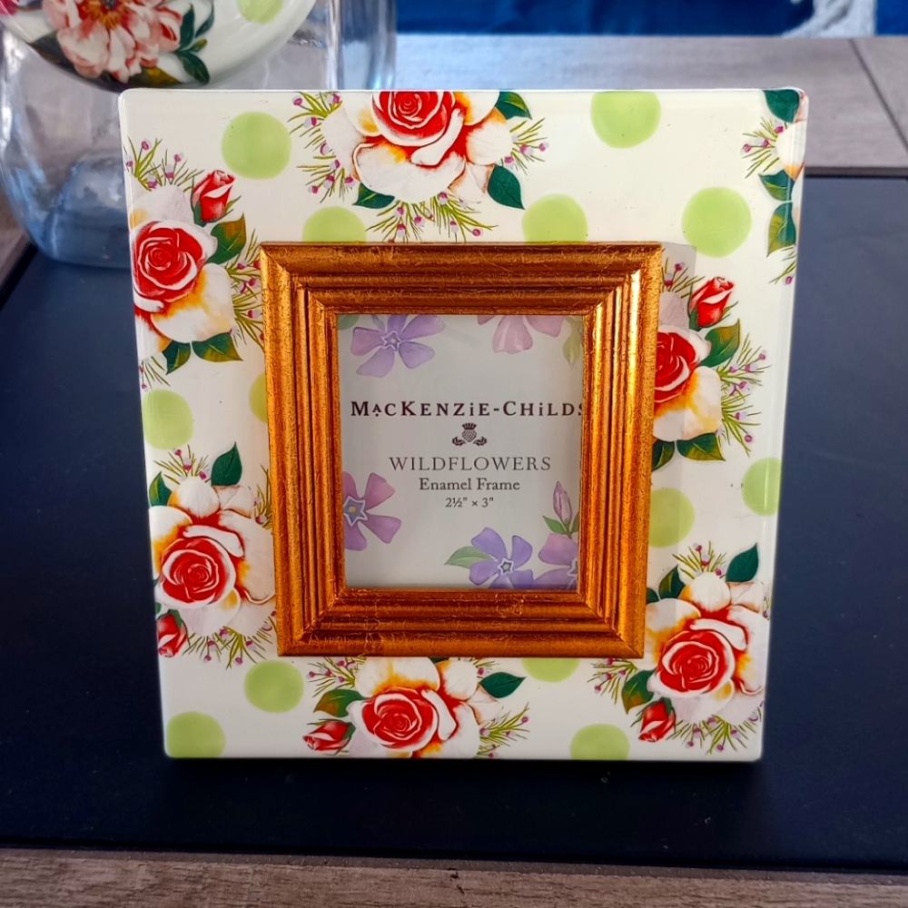 (SOLD)Mackenzie-Childs Wildflowers picture frame